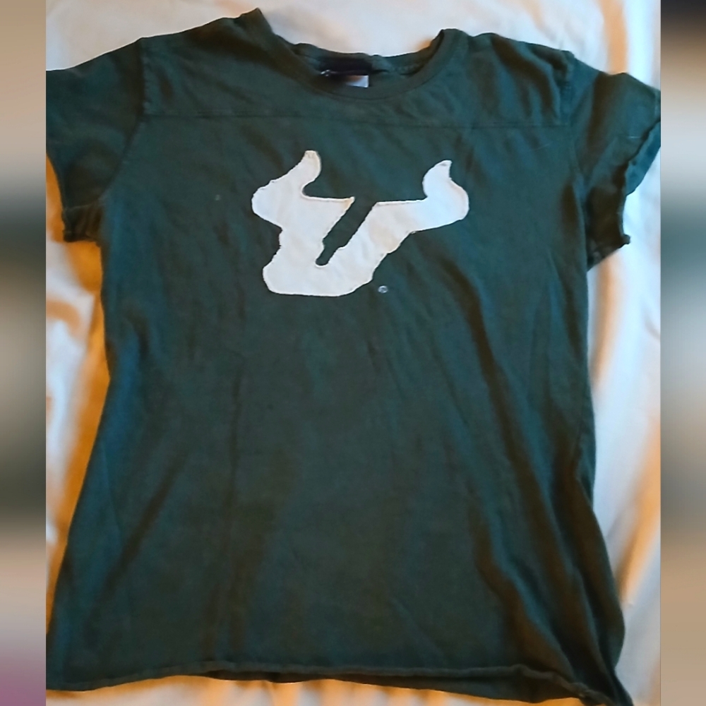 Green USF Bulls Logo T-Shirt